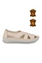 Women's Casual Shoes, Genuine Leather, Z568, Ecru - 3