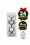 Christmas Tree Ornaments, Set of 24, 4 cm Christmas Balls, Christmas Decorations, New Year's Tree Balls