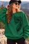 Owl and Feather-Printed Unisex Oversized Sweatshirt – Crew Neck Relaxed-Fit Casual Sweatshirt