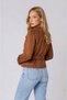 Mock Neck Suede Trench Coat with Buttons - 2