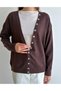 Button Detailed Oversize Cardigan - 5