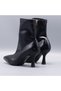 Camirly Women's Scuba Patent Leather Heeled Boots 8080-05SR - 4