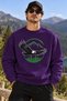 Kartal Mountain and Forest Print Unisex Oversized Sweatshirt – Crew Neck Relaxed-Fit Casual Sweatshirt