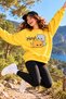 Hey! Unisex Oversized Sweatshirt with a Cute "Two Cats" Print – Crew Neck, Relaxed Fit Casual Sweatshirt