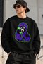 Unisex Oversized Sweatshirt with "Phone Scream Mask" Print – Crew Neck Relaxed-Fit Casual Sweatshirt