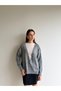 Button Detailed Oversize Cardigan - 5