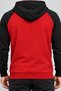 Unisex Red-Black Raglan Hooded Sweatshirt (Unprinted) - 2