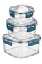 Çetiner Group® Set of 3 Sturdy, Stackable Storage Containers with Practical Silicone Seals and Leak-Proof Lids - 5