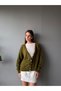 Button Detailed Oversize Cardigan - 3