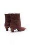 Women's Suede Short-Heeled Pointed-Toe Boots 5128 BROWN SUEDE - 5