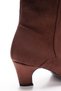 Women's Suede Short-Heeled Pointed-Toe Boots 5128 BROWN SUEDE - 6