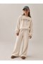 Girls' Beige Basic 3-Ply Cotton Two-Piece Set