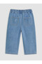 Trendy Picks from Kübra Butik: Embroidered Girl's Baby Jeans with a Waist Cord - 5