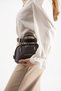 Luna Women's Mini Adjustable Strap, Zipper-Closure, Stylish Hand and Shoulder Bag—Coffee - 2