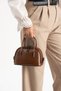 Luna Women's Mini Adjustable Strap, Zipper-Closure, Stylish Hand and Shoulder Bag, Tabac Matte - 2
