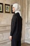 Knit Set with Beaded Shoulder and Sleeve Details and Pants 101063 Black - 3