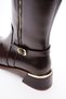 Women's Below-the-Knee Zipper Boots with Thick Heels 7035 COFFEE LEATHER - 6