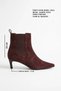 Lina Coffee Suede Pointed Toe Stiletto Heel Boots with Elastic Band - 8