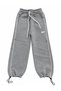 Children's Baggy-Style Sweatpants, 3-Ply, Winter, Brushed Inside, Suitable for Girls and Boys, Printed Side Stripes, Regular Fit, True to Size - 3