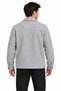 Men's Solid-Color Cashmere Shirt-Collar Jacket with a Two-Way Zipper - Gray - 2