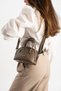Luna Women's Mini Adjustable Strap, Zipper-Closure, Stylish Hand and Shoulder Bag in taupe color - 3