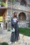 Gray Striped Hooded Jacket