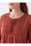 Trendy Picks from Kübra Butik: Tie-Detail Blouse with Embroidered Collar - 4