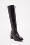 Women's Crocodile-Print Thick Heel Boots - 2