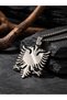 Stainless Steel Double-Headed Albanian Eagle Men's Necklace - 3