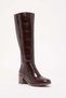 Women's Crocodile-Print Thick Heel Boots - 2