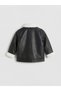 Trendy Picks from Kübra Butik: Girls' Faux Leather-Look Coat with a Plush Collar - 5