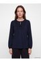 Trendy Picks from Kübra Butik: Tie-Detail Blouse with Embroidered Collar - 2