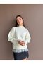 Knitted Sweater with Lace Sleeves and Lace Skirt
