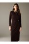 A Drapey, Ruched Crepe Dress with a Robe Collar from UZG STORE for Fashion-Conscious Women - 3