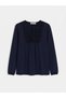 Trendy Picks from Kübra Butik: Tie-Detail Blouse with Embroidered Collar - 6