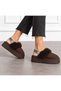 YNS: Solid front, fluffy inside, rubberized back; Dark Brown - 4