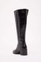Women's Crocodile-Print Thick Heel Boots - 4