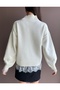 Knitted Sweater with Lace Sleeves and Lace Skirt - 5
