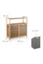 Laundry Basket with 2 Tiltable Sections - 4