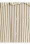 TWO MT SHOP QUALITY LCW Modest Ecru Striped Poplin Women's Shirt-Tunic - 6
