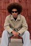 Men's Oversized Double-Pocketed Melton Trendy Beige Jacket - 5