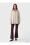 TWO MT SHOP QUALITY LCW Modest Ecru Striped Poplin Women's Shirt-Tunic - 2