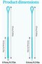 Lindoro-XH 2-Pack Silicone Straw Cleaner Brush, Extra-Long, Bendable Blue - 6