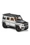 Brabus G Pull-Back Model Car Jeep with Opening Doors, Die-Cast Metal, Sound and Lights, 1:24 Scale, Gray and Black