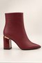 Women's Burgundy Boots with Thick Heel, Soft Leather, 8.5 cm, Elegant Design - 8