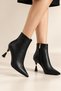 Women's Black Short Boots with a 9.5-cm Heel: Elegant and Stylish Design - 2