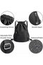 Drawstring Backpack Bag, Waterproof Nylon String Bag Sackpack, Large Capacity with 5 Pockets, Drawst - 3