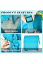 2 Pack Mesh Drawstring Beach Backpack, Large Capacity Waterproof Fabric, Adjustable Shoulder Straps, - 5