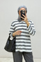 Striped-Collar Tunic 83-7005 - 7