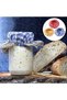6 PCS Multicolor Cookware Cloth Covers, Reusable Elastic Sourdough Starter Lids, Breathable Fermenta - 4